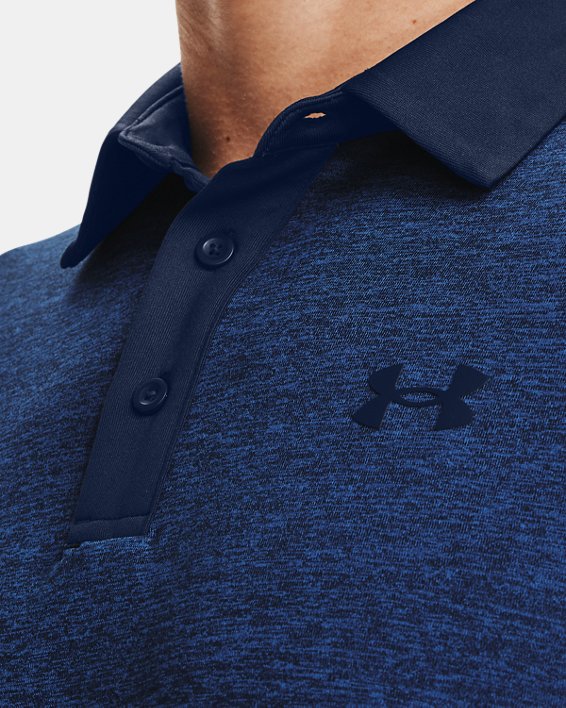 Polo UA Playoff 2.0 Heather pour homme, Blue, pdpMainDesktop image number 3